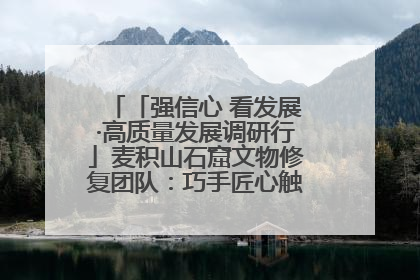 「强信心 看发展·高质量发展调研行」麦积山石窟文物修复团队：巧手匠心触摸“光阴的故事”