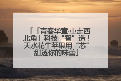 「青春华章·重走西北角」科技“智”造！天水花牛苹果用“芯”甜透你的味蕾