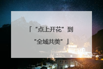 “点上开花”到“全域共美”