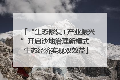 “生态修复+产业振兴”开启沙地治理新模式 生态经济实现双效益