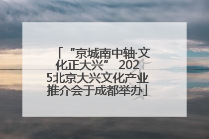 “京城南中轴·文化正大兴” 2025北京大兴文化产业推介会于成都举办