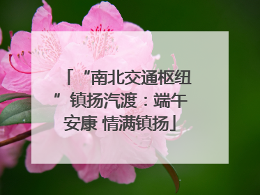 “南北交通枢纽”镇扬汽渡：端午安康 情满镇扬