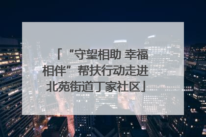 “守望相助 幸福相伴”帮扶行动走进北苑街道丁家社区