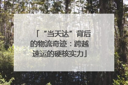 “当天达”背后的物流奇迹：跨越速运的硬核实力
