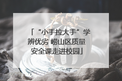 “小手拉大手”学辨优劣 崂山区质量安全课走进校园