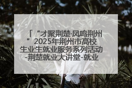 “才聚荆楚·凤鸣荆州”2025年荆州市高校生业生就业服务系列活动-荆楚就业大讲堂-就业嘉年华活动举行
