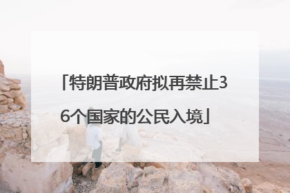 特朗普政府拟再禁止36个国家的公民入境