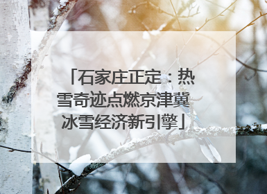 石家庄正定：热雪奇迹点燃京津冀冰雪经济新引擎