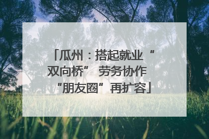 瓜州：搭起就业“双向桥” 劳务协作“朋友圈”再扩容