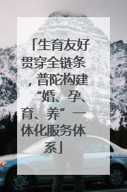 生育友好贯穿全链条，普陀构建“婚、孕、育、养”一体化服务体系