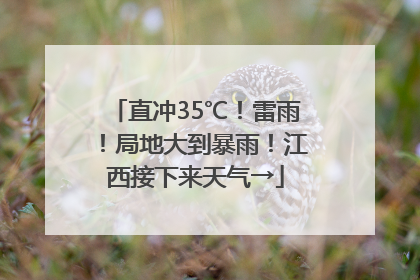 直冲35℃！雷雨！局地大到暴雨！江西接下来天气→