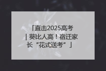直击2025高考｜葵比人高！宿迁家长“花式送考”