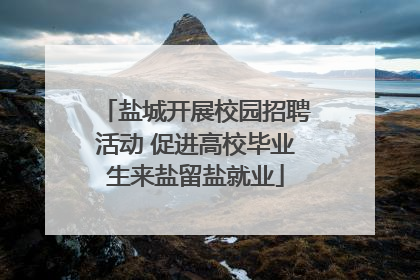 盐城开展校园招聘活动 促进高校毕业生来盐留盐就业