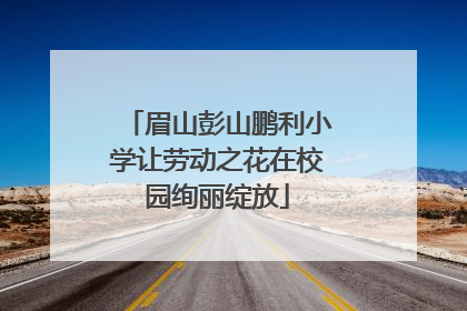 眉山彭山鹏利小学让劳动之花在校园绚丽绽放