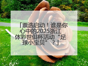 票选启动！谁是你心中的2025浙江体彩世俱杯活动“足球小宝贝”？