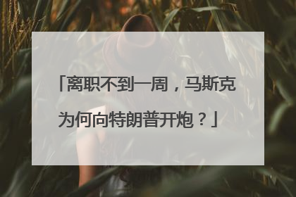 离职不到一周，马斯克为何向特朗普开炮？