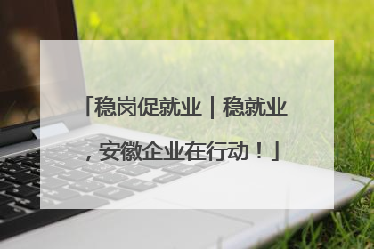 稳岗促就业｜稳就业，安徽企业在行动！