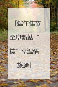 端午佳节至阜新站“粽”享温情旅途