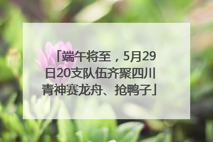 端午将至，5月29日20支队伍齐聚四川青神赛龙舟、抢鸭子