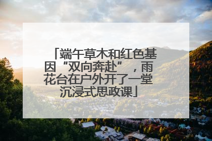 端午草木和红色基因“双向奔赴”，雨花台在户外开了一堂沉浸式思政课