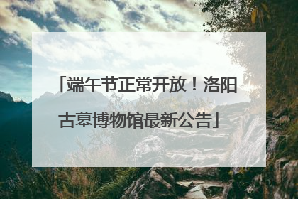 端午节正常开放！洛阳古墓博物馆最新公告