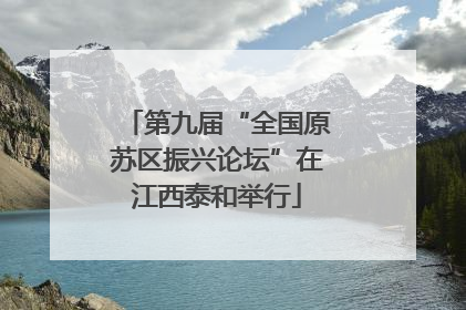 第九届“全国原苏区振兴论坛”在江西泰和举行