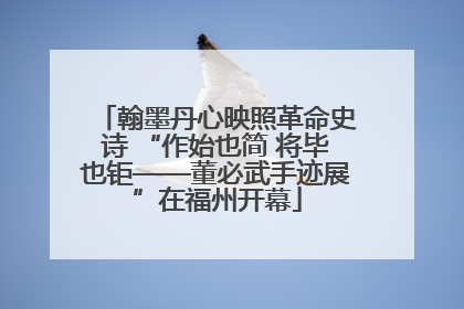翰墨丹心映照革命史诗 “作始也简 将毕也钜——董必武手迹展”在福州开幕