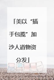 美以“插手包揽”加沙人道物资分发