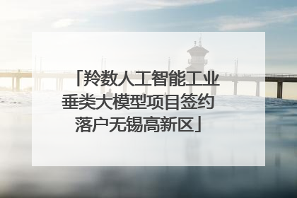 羚数人工智能工业垂类大模型项目签约落户无锡高新区