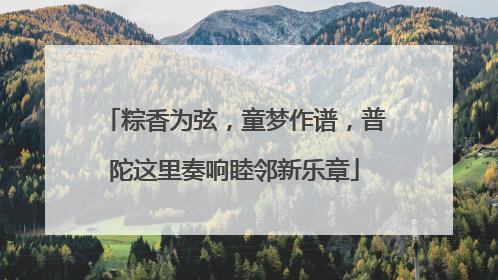 粽香为弦，童梦作谱，普陀这里奏响睦邻新乐章
