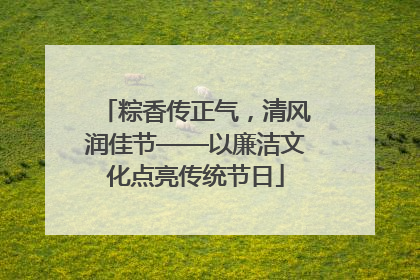 粽香传正气，清风润佳节——以廉洁文化点亮传统节日