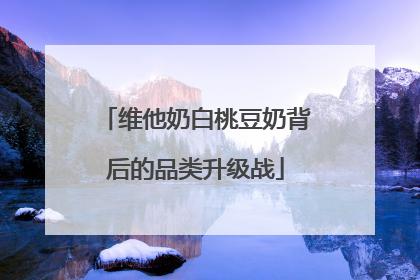 维他奶白桃豆奶背后的品类升级战