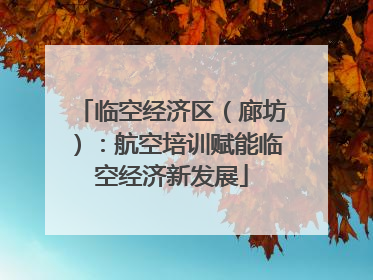 临空经济区（廊坊）：航空培训赋能临空经济新发展