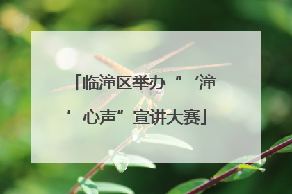 临潼区举办“‘潼’心声”宣讲大赛
