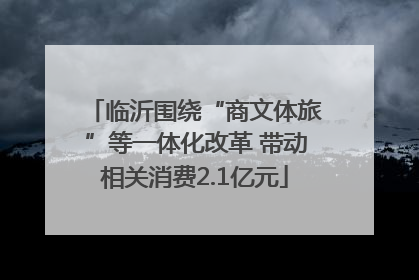 临沂围绕“商文体旅”等一体化改革 带动相关消费2.1亿元