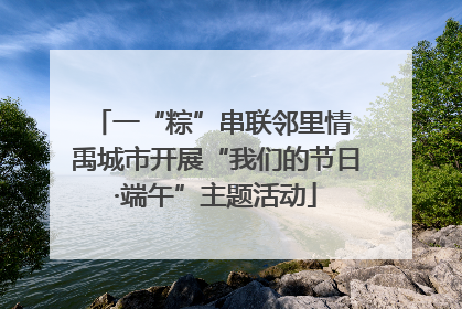 一“粽”串联邻里情 禹城市开展“我们的节日·端午”主题活动