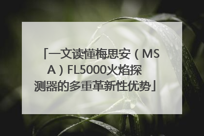 一文读懂梅思安（MSA）FL5000火焰探测器的多重革新性优势