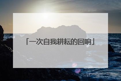 一次自我耕耘的回响