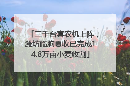 三千台套农机上阵，潍坊临朐夏收已完成14.8万亩小麦收割