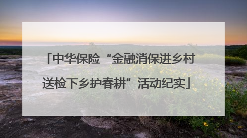 中华保险“金融消保进乡村 送检下乡护春耕”活动纪实