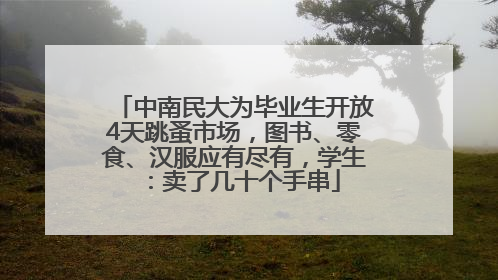 中南民大为毕业生开放4天跳蚤市场，图书、零食、汉服应有尽有，学生：卖了几十个手串