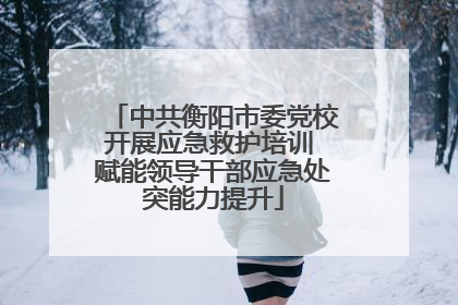中共衡阳市委党校开展应急救护培训 赋能领导干部应急处突能力提升