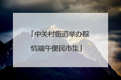 中关村街道举办粽情端午便民市集