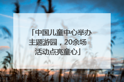 中国儿童中心举办主题游园，20余场活动点亮童心