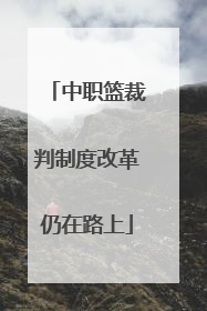 中职篮裁判制度改革仍在路上