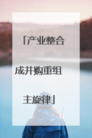 产业整合成并购重组主旋律