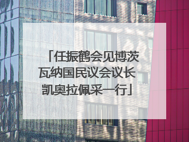 任振鹤会见博茨瓦纳国民议会议长凯奥拉佩采一行