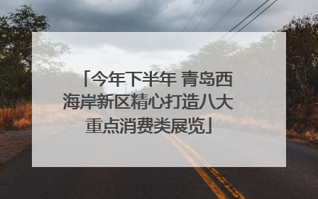 今年下半年 青岛西海岸新区精心打造八大重点消费类展览