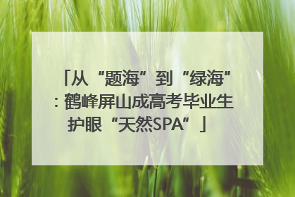从“题海”到“绿海”：鹤峰屏山成高考毕业生护眼“天然SPA”