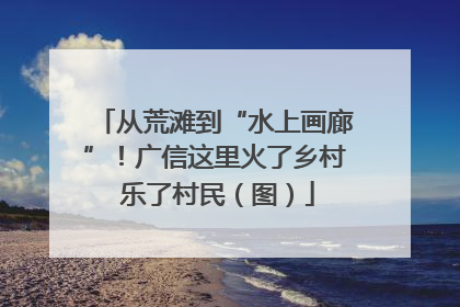 从荒滩到“水上画廊”！广信这里火了乡村 乐了村民（图）